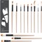 ARTIFY Watercolor Brush Set, 12 Pcs Professional Paint Brushes with Case for Beginners and Artists, Various Shapes, Optimized Hairs for Watercolor, Gouache, Ink, Tempera, and Fabric Painting